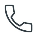 Ikon för en lutad telefonlur i mörkgrått, som symboliserar ett telefonsamtal eller kommunikation, ofta sett i sammanhang som en juridik konsultation eller att kontakta en begravningsbyrå i Gislaved för hjälp.